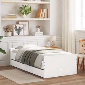 Rám postele so zásuvkami biely 90x190 cm 3207378