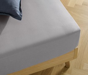 Džersejové napínacie prestieradlo, sivé, nadmerná veľkosť