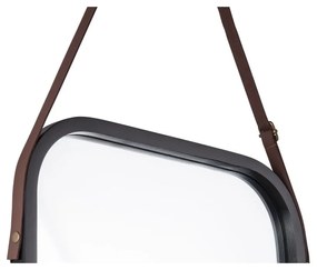 Nástenné zrkadlo v čiernom ráme PT LIVING Idylic, dĺžka 40,5 cm