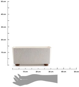 PLASTOVÝ KVETINÁČ SALVIA TX 28,5X17 CM KRÉMOVÁ