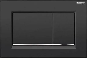 Geberit 115.883.KM.1 - Splachovacie tlačidlo Sigma30 24,6x16,4 cm čierna/lesklý chróm