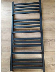 Regnis LOX DUO, vykurovacie teleso 300x520mm, 401W, čierna matná, LOXDUO570/300/D270/BLACK