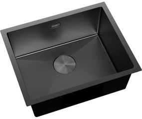 Mexen Trixo, 1-komorový nerezový drez 540 x 440 mm, čierna, 6414541000-70