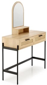 Toaletný stolík CARMEN 136x104 cm béžová/čierna