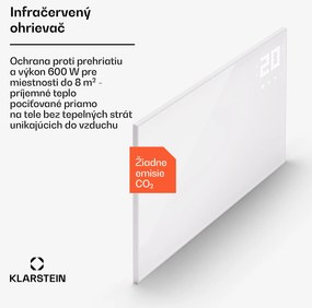 Klarstein Wonderwall Smart Bornholm, Infražiarič, 100x60 cm, App, 600W