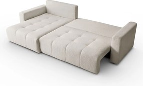 ROHOVÁ SEDAČKA SHARLOTTE 261 x 143 cm KRÉMOVÁ