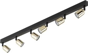 LED Bodové svietidlo TOP 6xGU10/10W/230V čierna/zlatá