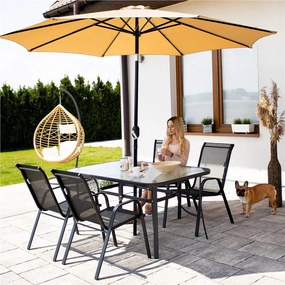 Záhradný stôl SPRINGOS GF1014​​​​​​​ - čierny