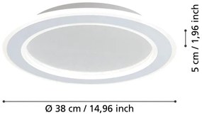 Eglo 901232 - LED Stmievateľné stropné svietidlo MACCHIONI LED/20W/230V biela + DO