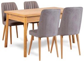 Jedálenský set Dobuse 3 (borovica atlantická + sivá) (pre 4 osoby). Vlastná spoľahlivá doprava až k Vám domov. 1093803