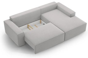 Svetlosivá rozkladacia rohová pohovka (pravý roh) Jodie – Micadoni Home