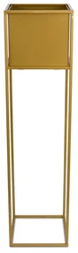 KOVOVÝ KVETINÁČ SO STOJANOM PLAIN 90X24 CM ZLATÁ