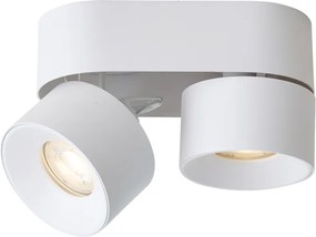 Moderné prisadené bodové svietidlo biele GU10 50mm 2-svetlové naklápacie - Echo