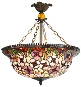 Závesné svetlo Tiffany Clementine- Ø 53 * 60 cm E27 / 3 * 60W