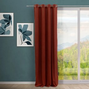 Menčestrový záves v terakotovej farbe 140x260 cm Merely – Casa Selección