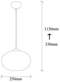 Luster na lanku CAMINI 1xE27/40W/230V