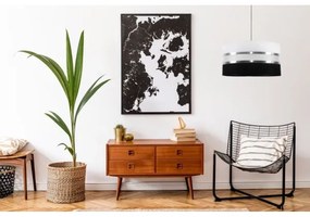 Luster na lanku CORAL 1xE27/60W/230V čiernobiela