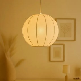 Závesný luster na lanku DANA 1xE27/15W/230V, priemer 25 cm, biely