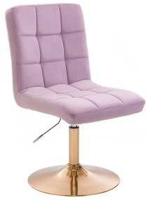 LuxuryForm DESIGN Stolička TOLEDO VELUR na zlatom tanieri - levanduľa