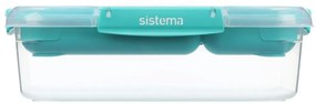 SISTEMA Krabička 2v1 na obed SISTEMA, 2,2l - modrá a zelená Farba škatuliek SISTEMA: Zelená