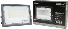 LED reflektor 50W 4000K 5000LM IP65 čierny - neutrálná biela