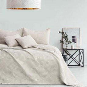 Krémový prešívaný pléd z mikrovlákna 220x240 cm Softa – Restilo