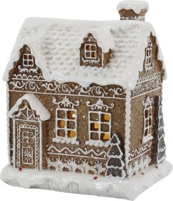 Perníková chalúpka s LED svetielkami Noël Gingerbread – 13*11*17 cm / 3xAA