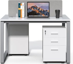 Kancelárska zostava 2 osoby Houseland Prime Max 01 120 cm biela