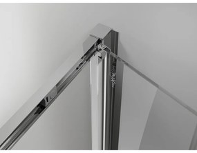 Mexen Exo, skladacie dvere do otvoru 100x200 cm, 6mm číre sklo, chrómový profil, 816-100-000-01-00