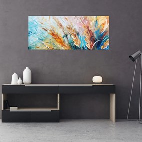 Obraz - Pšenica, abstrakcia (120x50 cm)