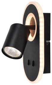 Nástenné LED svietidlo Kimon, čierna