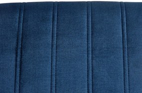Jedálenská stolička DIEGO 2 čierna, látka modrá
