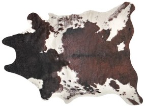 Koberec z umelej kože 130 x 170 cm hnedá/biela BOGONG Beliani