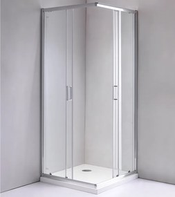 BPS-koupelny Štvorcový sprchový kút HYD-SK93B 90x90 chróm/transparent + vanička HYD-SSV-SXL02B biela