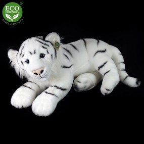 Rappa Plyšový tiger biely, 60 cm ECO-FRIENDLY