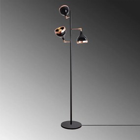 Stojacia lampa Yıldo 163 cm čierna-medená