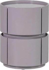 Svetlosivý lesklý nočný stolík Lunex – WOOOD