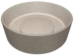 Laveo Perl, granitové umývadlo na dosku 360x360x115 mm, béžová, LAV-VGP1410T