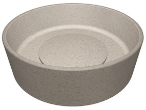 Laveo Perl, granitové umývadlo na dosku 360x360x115 mm, béžová, LAV-VGP1410T