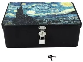 Plechový kufrík s kľúčikom  21 x 15.4 x 7.8 cm Vincent van GOGH The Starry Night, CARMANI, 0447101