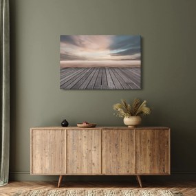 Obraz - Mólo pri západe slnka (90x60 cm)
