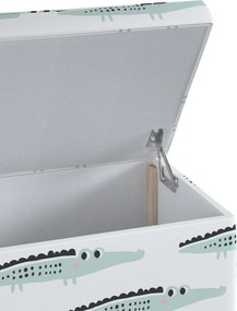 Truhlica čalúnená farba produktu zelená látka vzorované