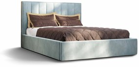 Manželská posteľ 140 cm Ocie (modrá) (s roštom a úložným priestorom). Vlastná spoľahlivá doprava až k Vám domov. 1047103