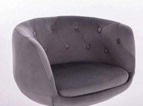 LuxuryForm DESIGN Barová stolička MONTANA VELUR na čiernej hranatej podstave - šedá