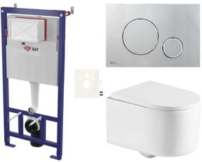 Závesný wc set do ľahkých stien / predstenová SAT SIKOSSTOR7271K, 1 ks