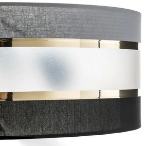 Luster na tyči HELEN 3xE27/15W/230V čierna/šedá/zlatá