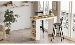 Barový stôl Lux White a Atlantic Pine
