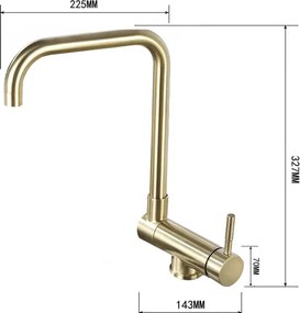 Mexen MADOX - Vysoká batéria/drezová, zlatá, 672000-50