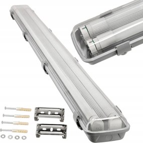 3x Hermetické svietidlo + 6x LED trubica 120 cm 4000K