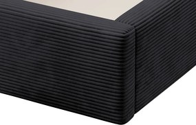 Posteľ Inez 180x200 cm, čierna štruktúrovaná látka